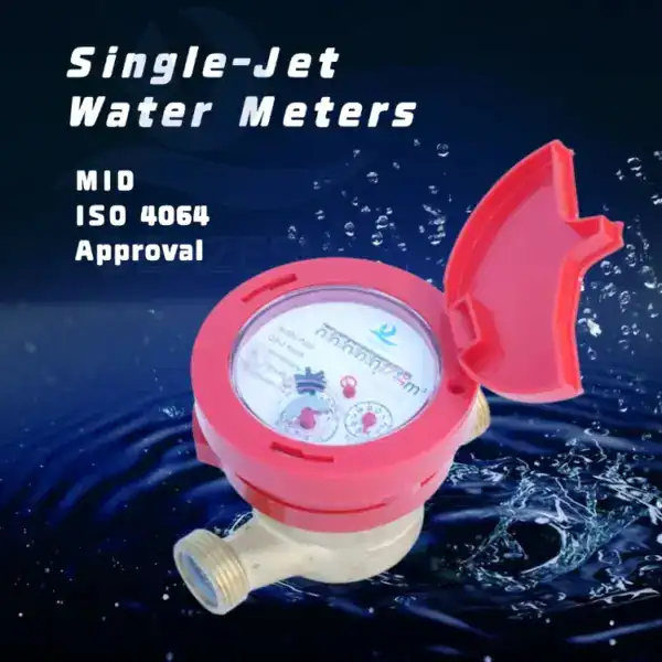 Any direction Single Jet Dry Type Water Meter Class 2 Brass Body With MID