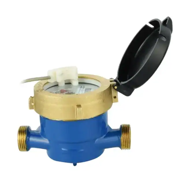 Pulse Output Single Jet Water Meter Semi-Dry Type Brass Body DN15 - 32