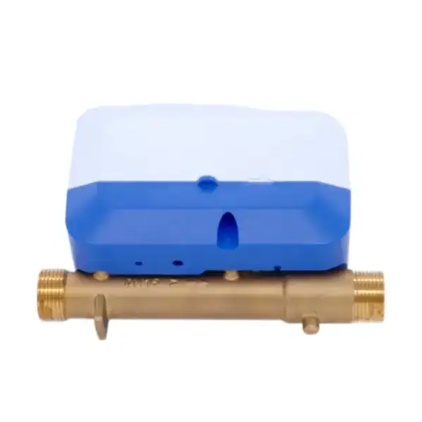 Residential Ultrasonic Water Meters Brass Body DN15 1/2" R400 With Valve
