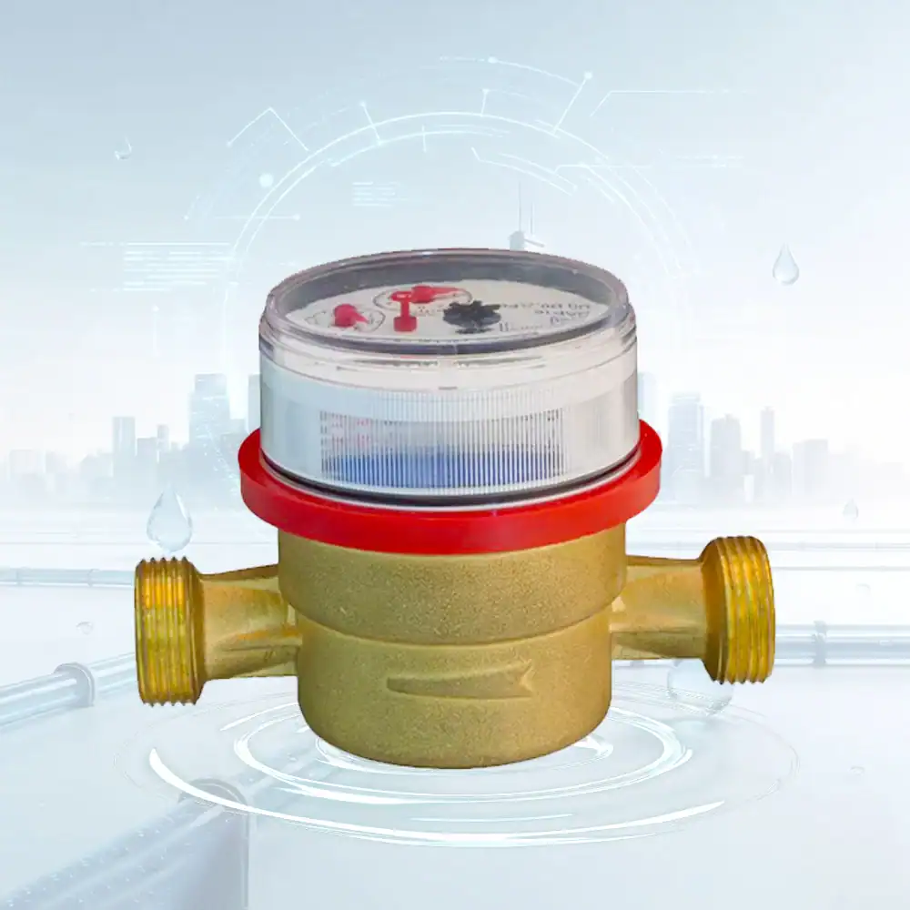 DN15 Brass Single Jet Dry Dial Water Meter - Individual Water Meters for Apartments