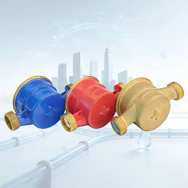 Brass Single Jet Dry Dial Water Meter - Class B R160 Accuracy