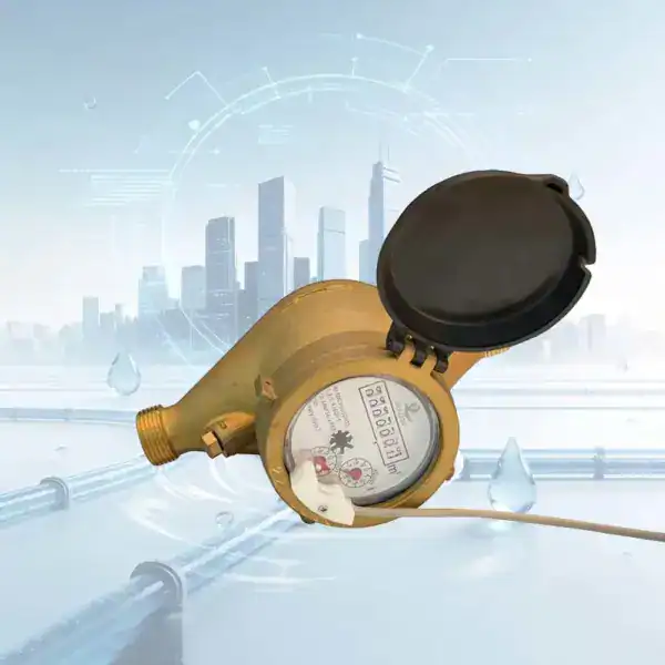 Reed Switch Brass Multi Jet Dry Type Water Meter With Pulse Output