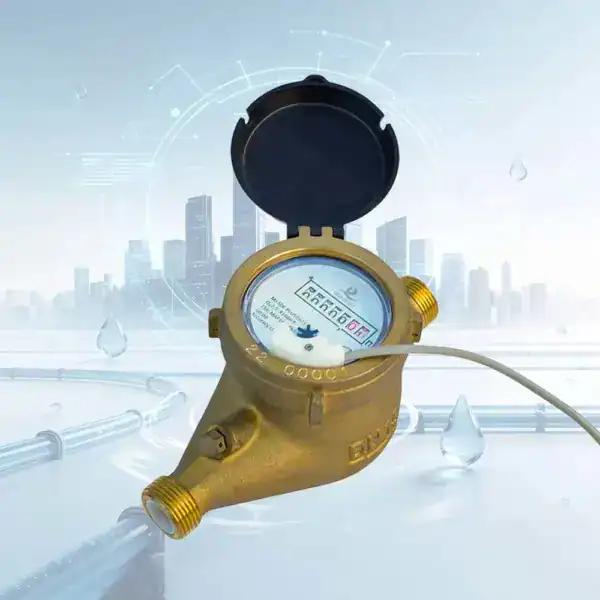 Reed Switch Brass Multi Jet Dry Type Water Meter With Pulse Output