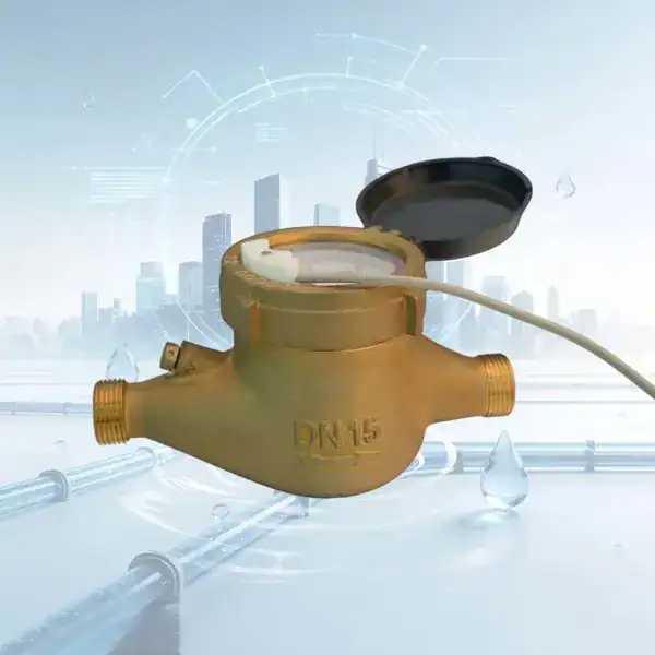 Reed Switch Brass Multi Jet Dry Type Water Meter With Pulse Output