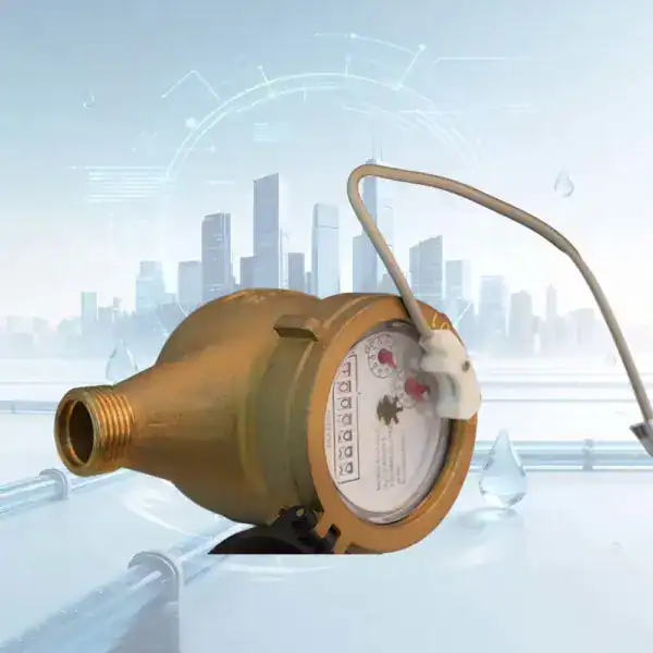 Reed Switch Brass Multi Jet Dry Type Water Meter With Pulse Output
