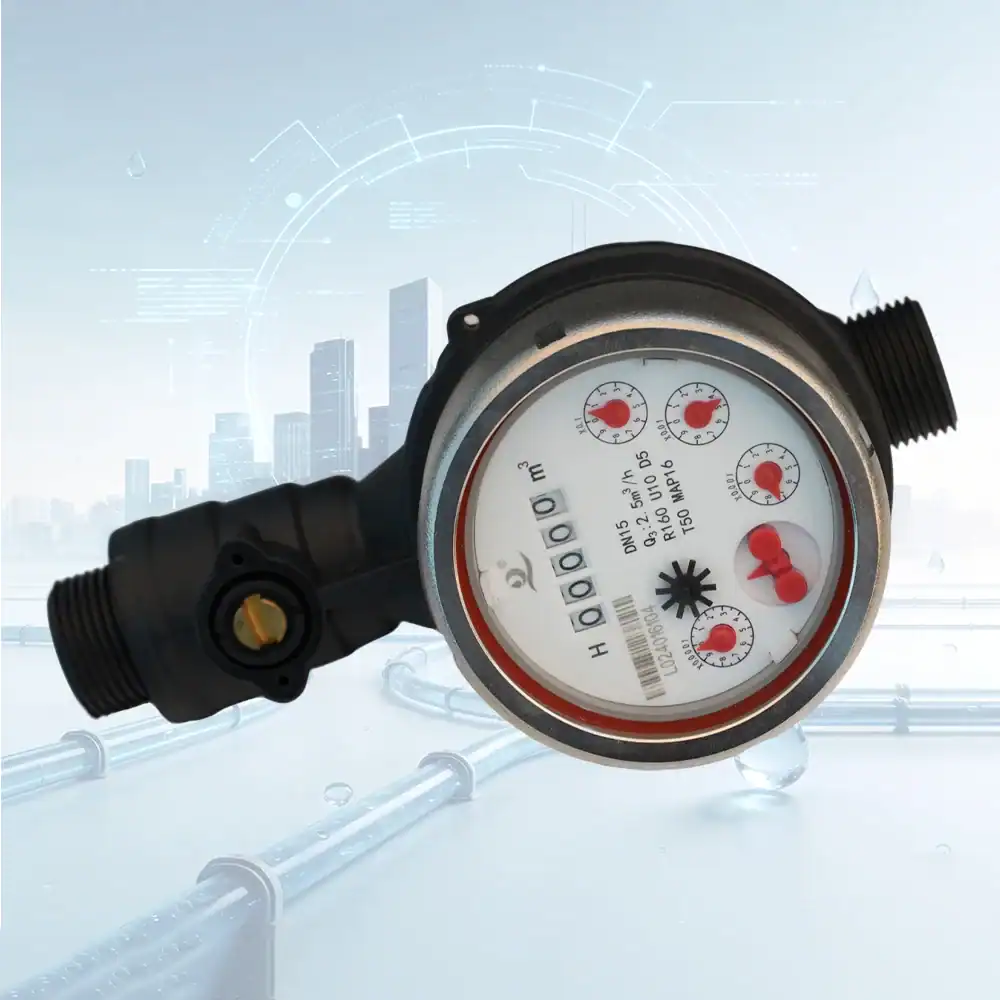 DN15 Multi Jet Mechanical Water Meter with Gate Valve - Image 4