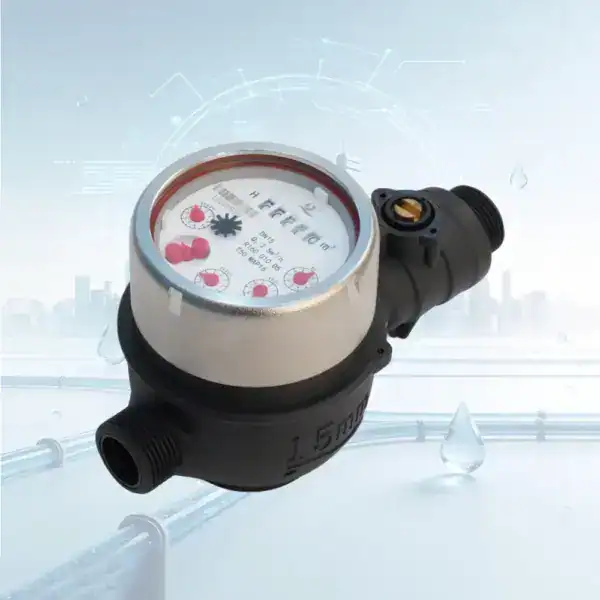 DN15 Multi Jet Mechanical Water Meter with Gate Valve